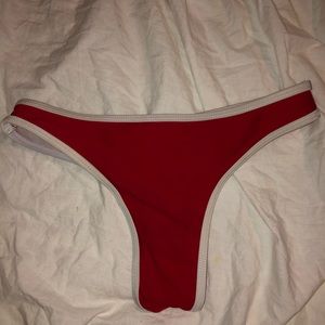 Red bathing suit bottoms